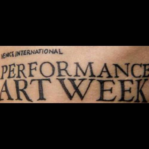 INTERNATIONAL PERFORMANCE ART WEEK.