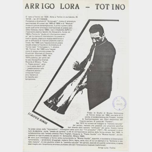 Pietro Porta: omaggio a Arrigo Lora Totino