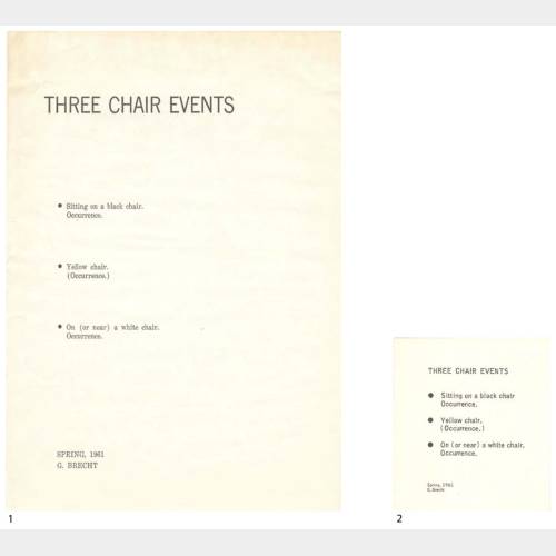 Three chair events (1961)