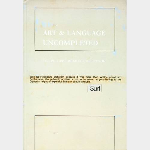 Art & Language Uncompleted. The Philippe Méaille Collection