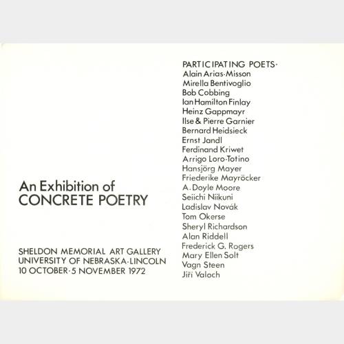 An Exhibition of Concrete Poetry