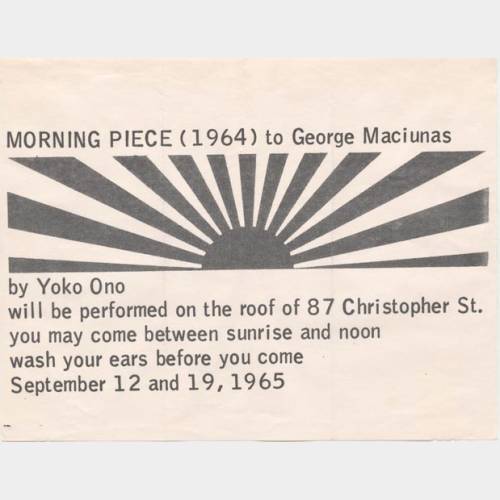 Morning Piece (1964) to George Maciunas