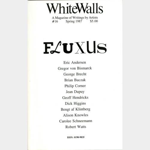 WhiteWalls, #16 Spring 1987