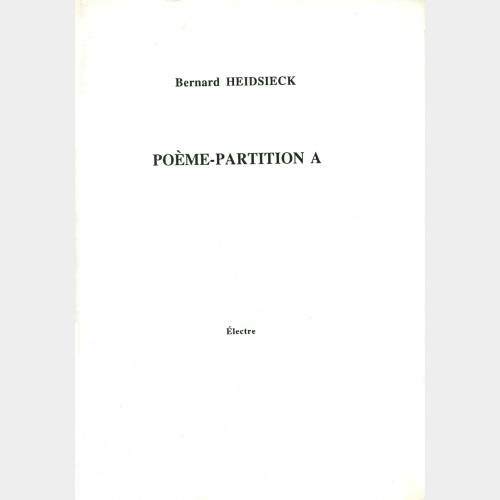 Poème-Partition A (1958)