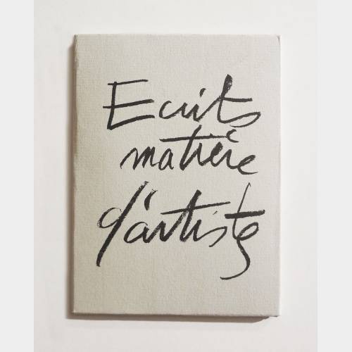 Ecrits matière d'artistes