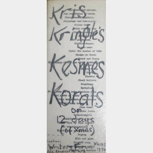 Kris Kringles Kesmes Korals or 12 days (of Xmas)