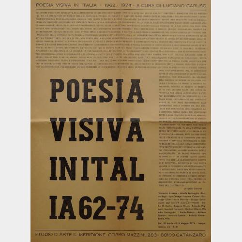 Poesia Visiva in Italia 62-74