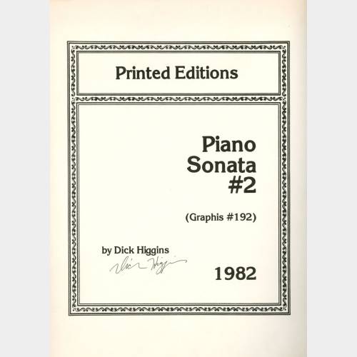 Piano Sonata #2 (Graphis 192)