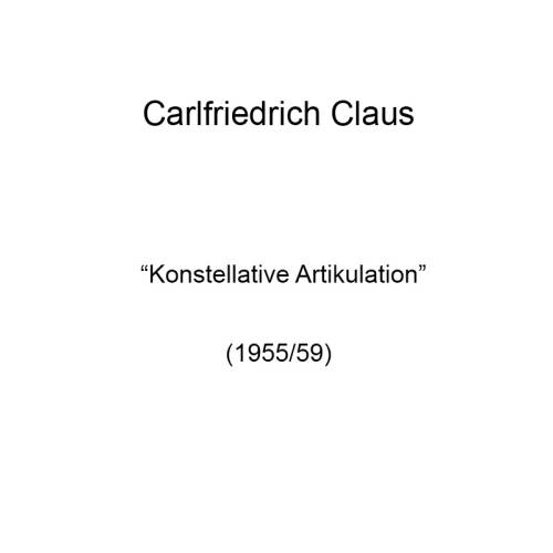 Konstellative Artikulation (1955/59) 