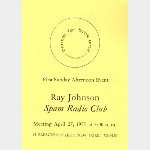 Ray Johnson. Spam radio club