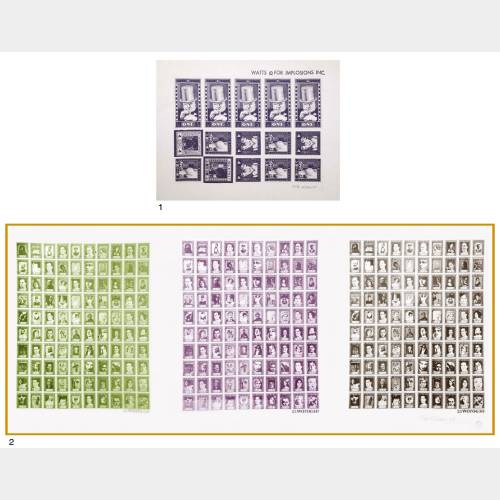 Stamp Sheets on cloth (1961 - 1963)