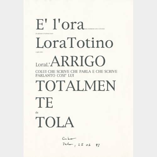Correspondence between Arrigo Lora Totino & Luigi Tola