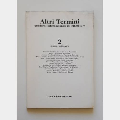 Altri termini. Quaderni internazionali di letteratura