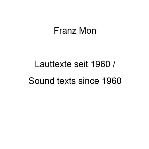 Lauttexte seit 1960 / Sound texts since 1960