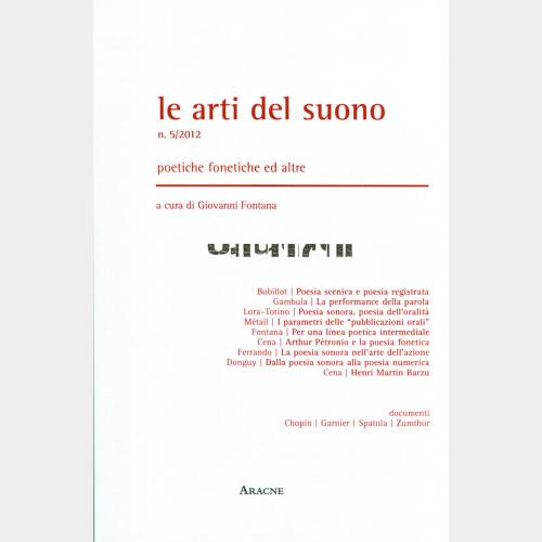 Le arti del suono n. 5. Poetiche fonetiche ed altre