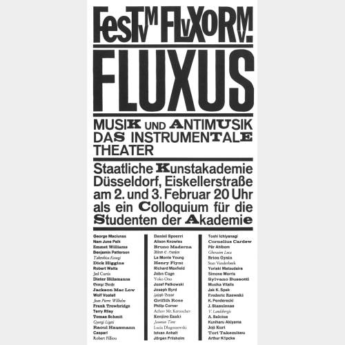Festum fluxorum. Fluxus. Musik und anti-musik das instrumentale theater 