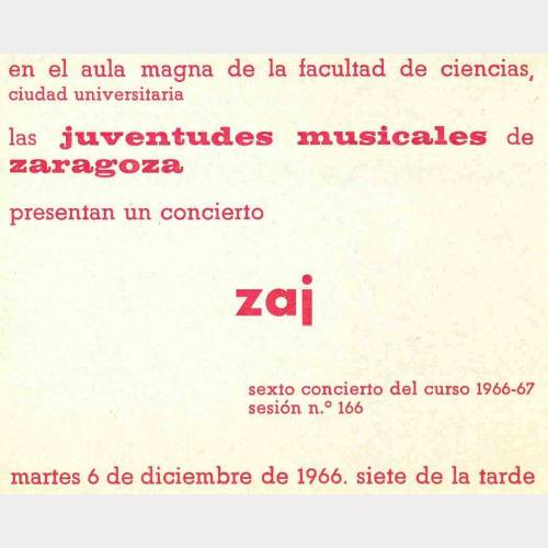 Concierto Zaj, Zaragoza 1966