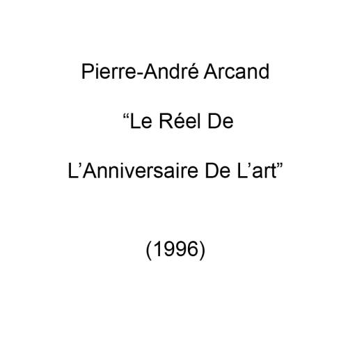 Le Réel De L'Anniversaire De L'art