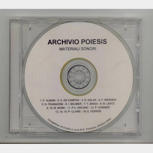 Archivio Poiesis. Materiali sonori