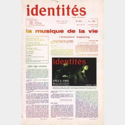 Identités 1962-1966 (from No.1 to No.13/14)