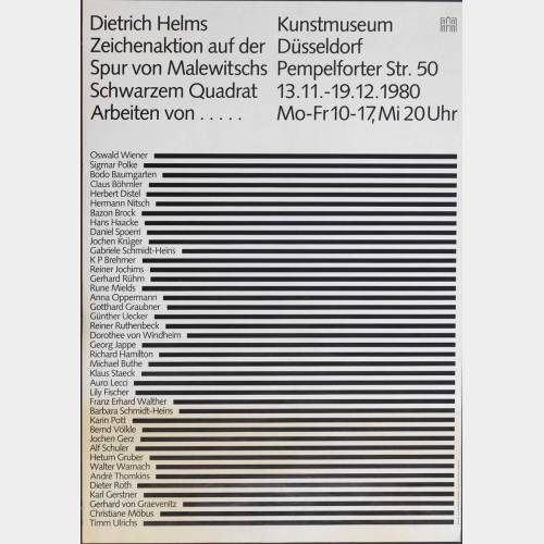 Dietrich Helms Zeichenaktion auf der Spur von Malewitschs  Schwarzem Quadrat Arberiten von…..