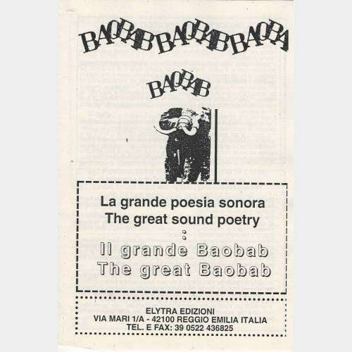 La grande poesia sonora: Il grande Baobab