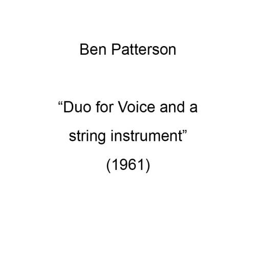 Duo for Voice and a string instrument 