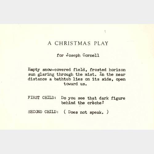 A Christmas play for Joseph Cornell