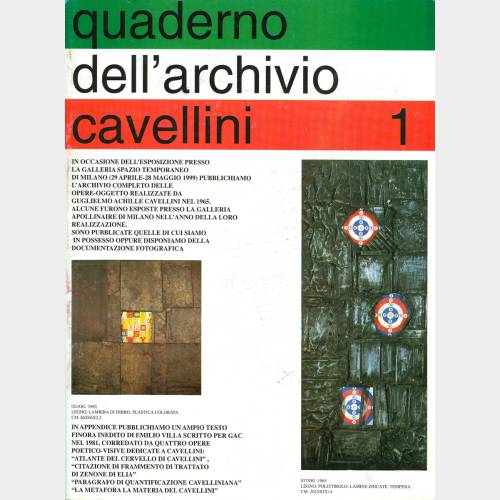 Quaderno dell'Archivio Cavellini