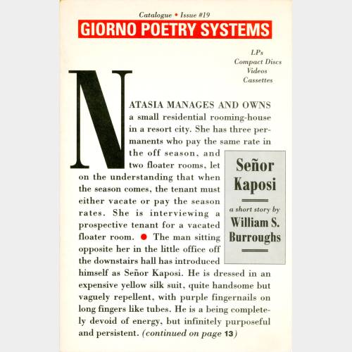 Giorno Poetry Systems Catalogues