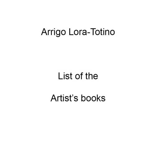 List of the artist's books