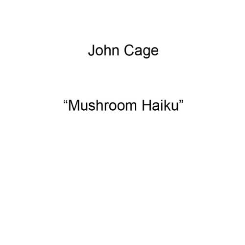 Mushroom Haiku